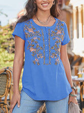 Load image into Gallery viewer, Bohemian Retro Romantic Idyllic Floral Top