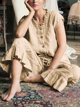 Load image into Gallery viewer, FashiRetro Casual Loose Short Sleeve Shirt Pants Suit