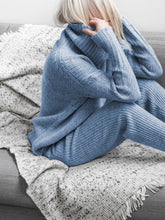 Load image into Gallery viewer, Simple Casual Loose Top Pants Knit Suit