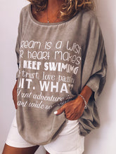 Load image into Gallery viewer, Letter Printed Casual Top