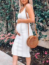 Load image into Gallery viewer, Sexy Striped Sleeveless Maternity Dress