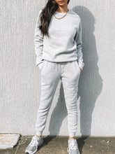 Load image into Gallery viewer, Casual Loose Solid Color Round Neck Two-piece Suit