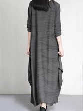 Load image into Gallery viewer, V-neck Long Sleeve Loose Casual Maxi Dress