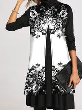 Load image into Gallery viewer, Warm Ceramic Pattern Loose Long Sleeve Casual Dress