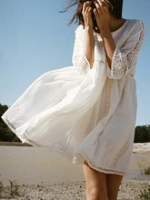 Load image into Gallery viewer, Half Sleeve Solid Round Neck Casual Dress