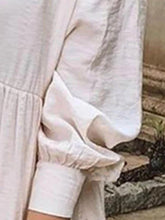 Load image into Gallery viewer, Casual Loose Paneled V Neck Solid Maxi Dress