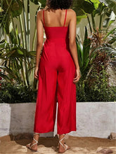 Load image into Gallery viewer, Solid Color Jumpsuit with V-neck Camisole