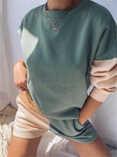Load image into Gallery viewer, Loose Colorblock Sweatshirt Suit