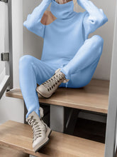 Load image into Gallery viewer, High Neck Strapless Slim Tops Trousers Knit Suit