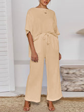 Load image into Gallery viewer, Daily Simple Casual Loose Short Sleeve Top Pants Suit