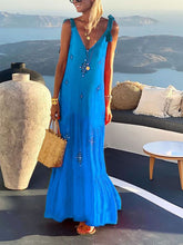 Load image into Gallery viewer, Bohemian V-Neck Sleeveless Dress