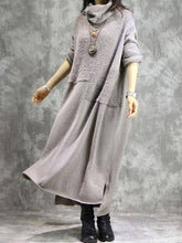 Load image into Gallery viewer, Knitted Solid Color Loose Long Casual Dress