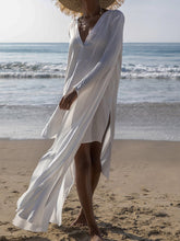 Load image into Gallery viewer, Sexy Solid Color Long Sleeve V-neck Dress