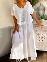 Load image into Gallery viewer, Fashion V-neck Short Sleeve T-shirt Two-piece Skirt