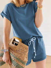 Load image into Gallery viewer, Casual Loose Round Neck Solid Color Two-piece Suit