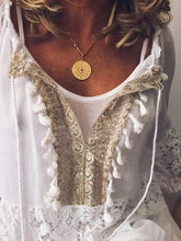 Load image into Gallery viewer, Leisure Solid Color Openwork Dress