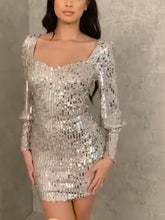 Load image into Gallery viewer, Fashion Sexy Sequined Slim Fit Dress