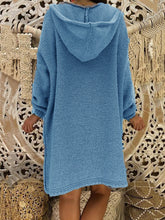 Load image into Gallery viewer, Simple Knitted Long Sleeve Casual Dress with Hood