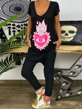 Load image into Gallery viewer, V-neck Short Sleeve Flower Printed Casual Women's Suit