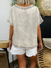 Load image into Gallery viewer, Simple Casual Loose V-Neck Short Sleeve Top