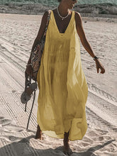 Load image into Gallery viewer, V-Neck Solid Color Sling Casual Dress