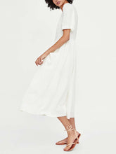 Load image into Gallery viewer, V-neck Net Color Short Sleeve Dress