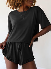Load image into Gallery viewer, Round Neck Short Sleeve Home Set