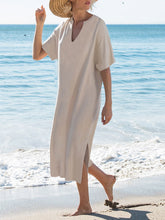 Load image into Gallery viewer, V-Neck Solid Color Dress