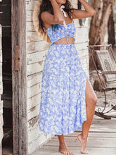 Load image into Gallery viewer, Fashion Print Strapless Sleeveless Two-piece Suit