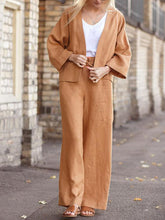 Load image into Gallery viewer, Casual Camisole Long-sleeved Top and Trousers Three-piece Suit