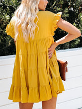 Load image into Gallery viewer, Romantic Casual Loose V Neck Short Sleeve Mini Dress