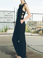 Load image into Gallery viewer, Casual Loose Solid Color Sleeveless Cutout Jumpsuit