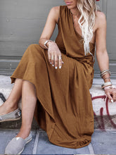 Load image into Gallery viewer, Solid Color Off Shoulder Casual Dress