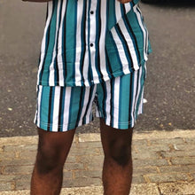 Load image into Gallery viewer, Men Slim-Fit Striped Two-Piece Suit