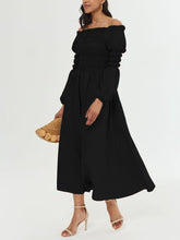 Load image into Gallery viewer, Single Collar Solid Color Elegant Dress