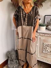 Load image into Gallery viewer, Fashionable Casual Bohemian Tie-dye Print Dress