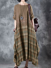 Load image into Gallery viewer, Fashionable Striped Print Split Dress