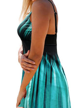 Load image into Gallery viewer, Printed Open Back Swimdress and Panty