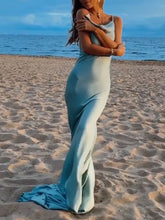 Load image into Gallery viewer, Sexy Sling V-neck Sleeveless Evening Maxi Dress
