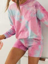 Load image into Gallery viewer, Round Neck Long Sleeve Tie-dye Suit

