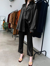 Load image into Gallery viewer, Fashionable Simple Casual Loose Shirt Pants Suit
