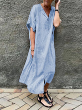 Load image into Gallery viewer, Fashion V-neck Solid Color Dress
