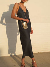 Load image into Gallery viewer, Casual Solid Color V-neck Sleeveless Camisole Dress
