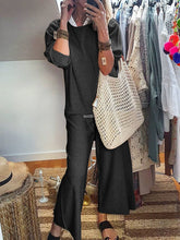 Load image into Gallery viewer, Casual Loose-sleeved Solid Color Two-piece Suit
