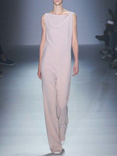 Load image into Gallery viewer, Casual Solid Color Sleeveless Round Neck Jumpsuit
