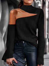 Load image into Gallery viewer, Fashion Simple High Neck Knitted Top
