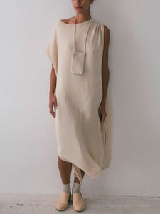 Casual Fashion Solid Color Round Neck Dress