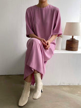Load image into Gallery viewer, Simple And Loose Casual Comfortable Round Neck Maxi Dress
