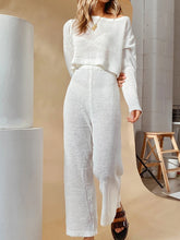 Load image into Gallery viewer, Long Sleeve Tops Loose Pant Knit Set Casual Women&#39;s Suit
