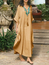 Load image into Gallery viewer, Bohemian Vintage Loose Casual Striped Maxi Dress
